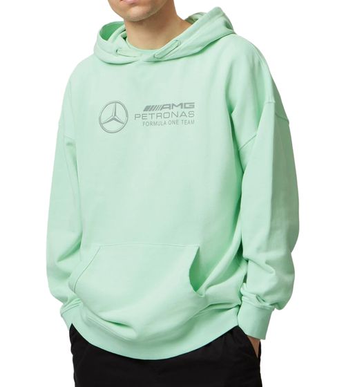 Sweat à capuche rétro homme Mercedes-Benz MAPF1 AMG Petronas F1 en coton biologique 701222318 001 vert