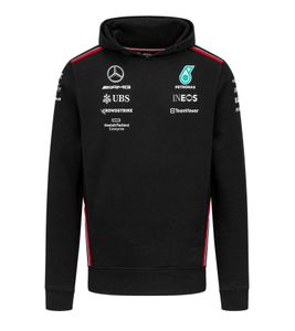 Mercedes-Benz AMG Petronas Mapf1 Sudadera con capucha para hombre Jersey de algodón Jersey con capucha 701223430 001 Negro