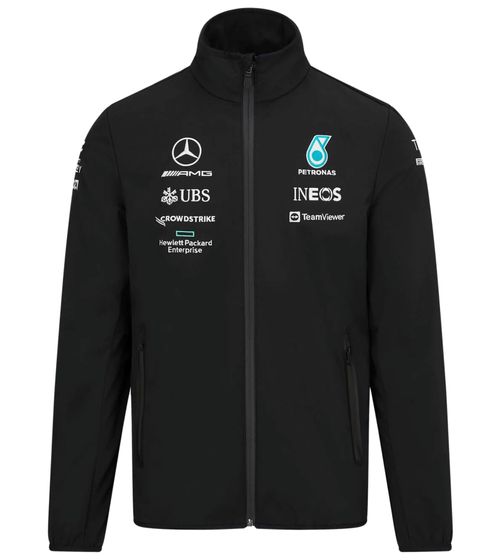 Giacca softshell da uomo Mercedes-Benz AMG Petronas F1 Mapf1 FW, giacca di transizione alla moda 701219233 001 nera