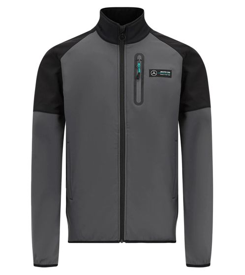 Giacca softshell da uomo Mercedes-Benz AMG Petronas F1 Mapf1 FW, giacca di transizione alla moda 701222265 001 grigio/nero