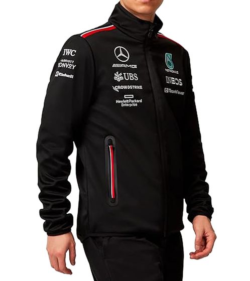 Mercedes-Benz AMG Petronas F1 Mapf1 FW Herren Softshell-Jacke modische Übergangs-Jacke 701223417 001 Schwarz