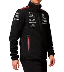 Mercedes-Benz AMG Petronas F1 Mapf1 FW Chaqueta softshell para hombre, moderna chaqueta de entretiempo 701223417 001 negro