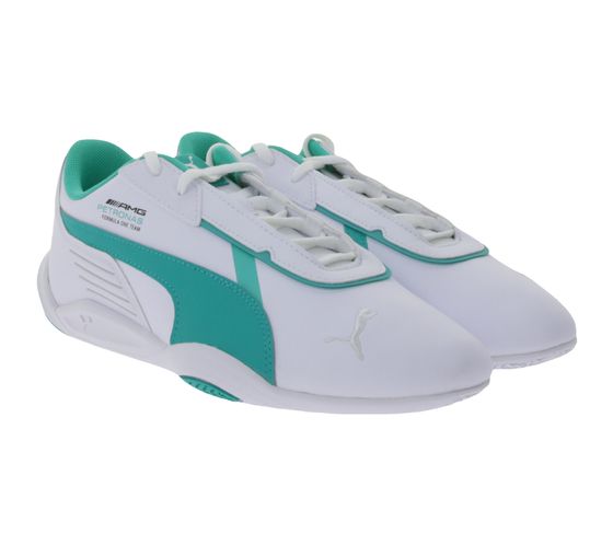 PUMA X Mercedes MAPF1 R-Cat Machina F1 Petronas AMG Damen Freizeit-Sneaker Alltags-Turnschuhe Schnür-Schuhe 306846 09 Weiß/Grün