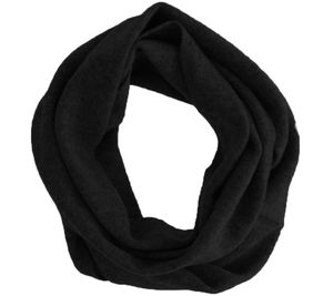 ZWILLINGSHERZ Écharpe à boucle avec contenu en laine, écharpe ronde, écharpe basique simple, cache-cou 4006-2 noir