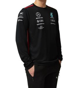 Mercedes-Benz AMG Petronas F1 MAPF1 Driver Herren Longsleeve mit Sponsoren-Prints Langarm-Pullover Motorsport Sweatshirt 701223423 001 Schwarz