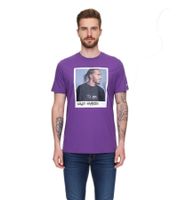 Mercedes-Benz AMG Petronas F1 MAPF1 Portrait Herren Baumwoll-Shirt mit Lewis Hamilton Print Rundhals-Shirt 701222295 001 Violett
