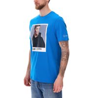 Mercedes-Benz AMG Petronas F1 MAPF1 Portrait Men's Cotton Shirt with George Russel Print Round Neck Shirt 701222296 001 Blue