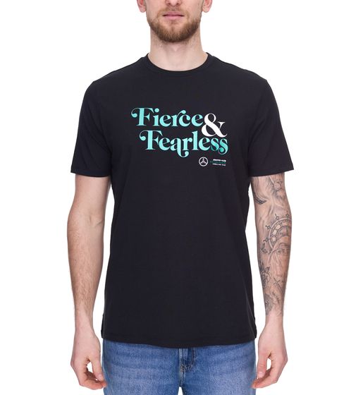 Mercedes-Benz AMG Petronas F1 Fierce and Fearless Graphic Herren T-Shirt Baumwoll-Shirt 701222348 001 Schwarz