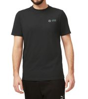 Camicia da uomo Mercedes-Benz AMG Petronas F1 MAPF1 FW Small Logo in cotone con toppa logo girocollo 701202265 001 nera