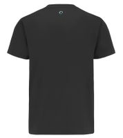Camicia da uomo Mercedes-Benz AMG Petronas F1 MAPF1 FW Small Logo in cotone con toppa logo girocollo 701202265 001 nera