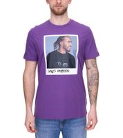 Mercedes-Benz AMG Petronas F1 MAPF1 Portrait oder Logo Herren Baumwoll-Shirt mit George Russel Print Rundhals-Shirt 701222296-701222304 Blau oder Lila