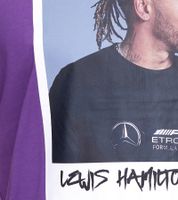 Mercedes-Benz AMG Petronas F1 MAPF1 Portrait oder Logo Herren Baumwoll-Shirt mit George Russel Print Rundhals-Shirt 701222296-701222304 Blau oder Lila