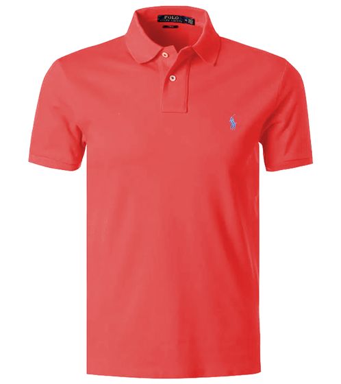 POLO RALPH LAUREN men's polo shirt classic fit cotton shirt short-sleeved shirt basic shirt 710574020152 red/gray