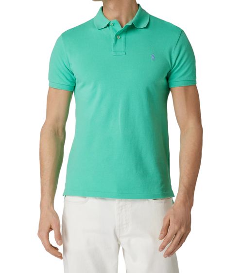 POLO RALPH LAUREN men's polo shirt classic fit cotton shirt short sleeve shirt basic shirt 710534735369 turquoise/blue