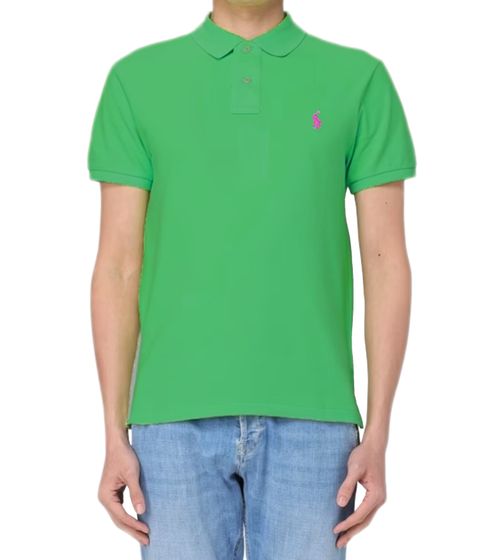 POLO RALPH LAUREN Polo da uomo Classic Fit Camicia in cotone a maniche corte Polo 710574020157 Verde/Rosa