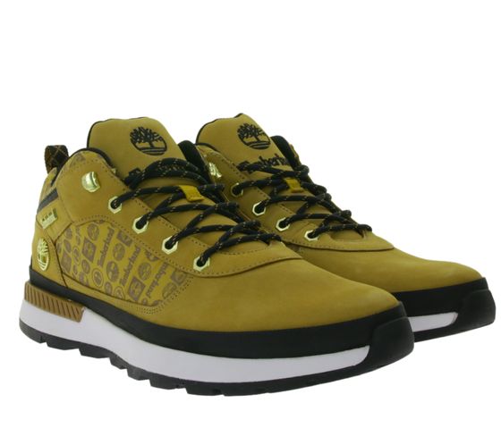 Timberland Field Trekker LOW LOGO men's water-repellent hiking shoes Mid Hiker Trekking Boots Leather Shoes A5ZTU Brown/Black