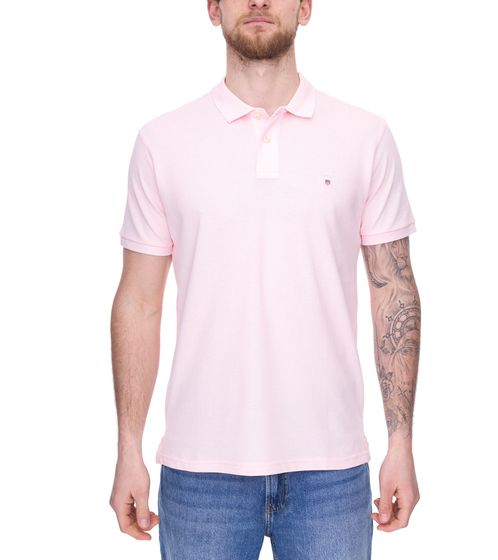 GANT Herren Polo-Shirt Regular Fit Baumwoll-Shirt Kurzarm-Shirt Basic-Shirt 2201 637 Rosa