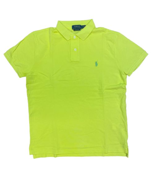 POLO RALPH LAUREN Polo homme coupe ajustée en coton chemise à manches courtes chemise basique 710680784313 jaune