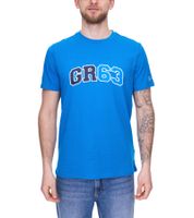 Mercedes-Benz AMG Petronas F1 MAPF1 FW George Russell Logo T-shirt pour homme avec grand imprimé GR63 Chemise en coton 701222312 002 Bleu