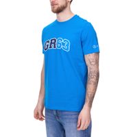 Mercedes-Benz AMG Petronas F1 MAPF1 FW George Russell Logo T-shirt pour homme avec grand imprimé GR63 Chemise en coton 701222312 002 Bleu