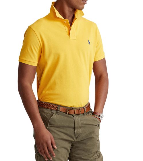 POLO RALPH LAUREN Polo Uomo Camicia Slim Fit in Cotone Manica Corta Camicia Basic 710680784242 Giallo