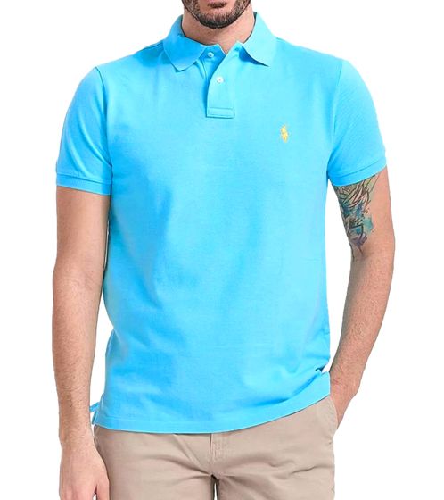 POLO RALPH LAUREN polo homme coupe classique chemise en coton chemise à manches courtes chemise basique 710675974150 bleu clair