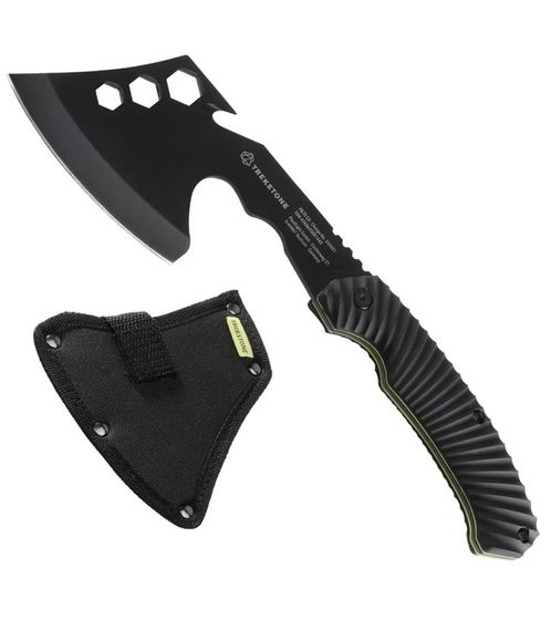 TREKSTONE camping hatchet with non-slip handle including bag and additional functions camping tool outdoor equipment