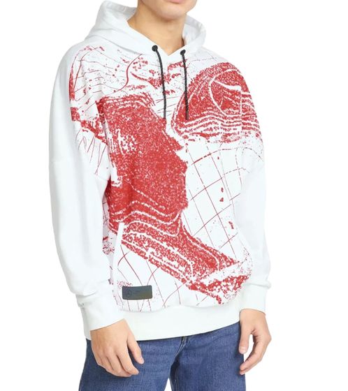 PUMA Mercedes-Benz AMG Petronas F1 MAPF1 LS Statement pull à capuche pour hommes sweat à capuche en coton chemise à manches longues 533495 03 blanc/rouge