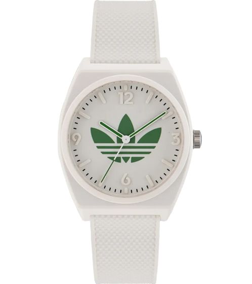 adidas Project Two wristwatch with water resistance 5 ATM sporty quartz watch AOST23047 white/green