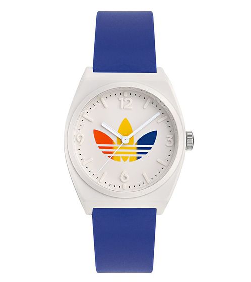 Orologio da polso adidas Retro Wave Two con resistenza all'acqua 5 ATM al quarzo AOST24070 blu/bianco