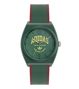 Reloj adidas Retro Wave Two de pulsera con resistencia al agua 5 ATM de cuarzo AOST24073 Verde