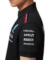 Polo Mercedes-Benz AMG Petronas F1 2023 squadra polo da uomo motorsport camicia a maniche corte 701223408 001 nero