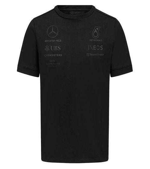 Camiseta de manga corta para hombre Mercedes-Benz AMG Petronas F1 Camisa de verano 701225460 001 Negro