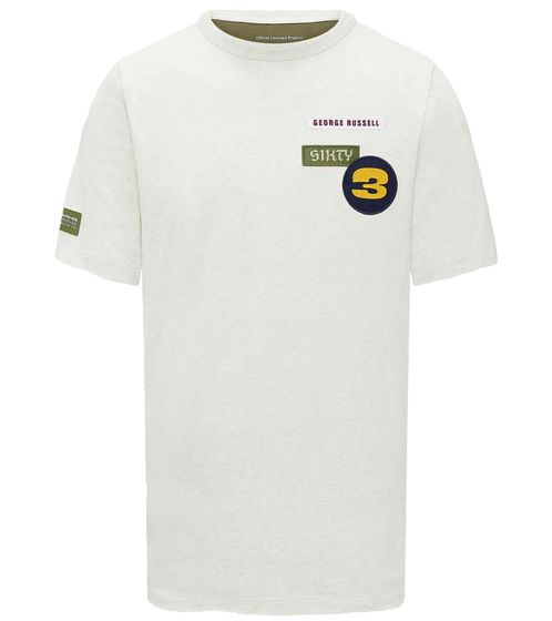 Mercedes-Benz AMG Petronas F1 MAPF1 FW George Russell Uomo Vintage T-Shirt Cotone Camicia 701223502 001 Bianco