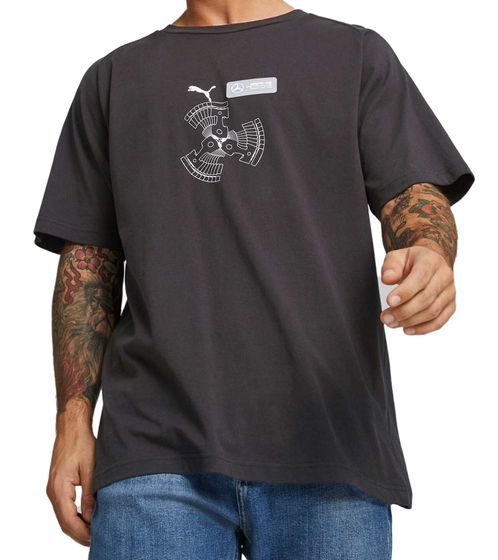 Camiseta de algodón elegante para hombre Puma X Mercedes-Benz AMG Petronas F1 Mapf1 538447 01 negra