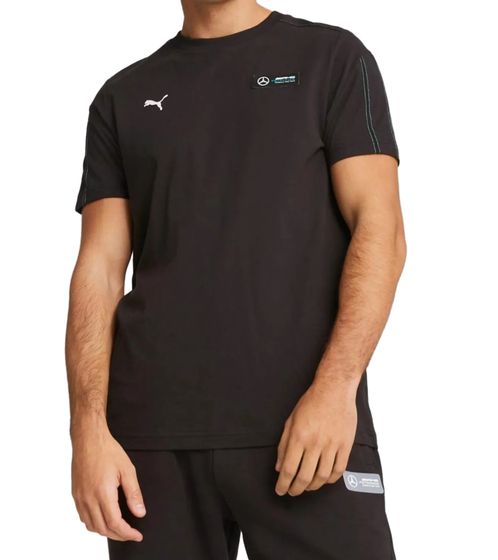 Camiseta de hombre Puma X Mercedes-Benz AMG Petronas F1 MT7 con estampado de coche de carreras en la espalda, algodón, 621143 01, color negro