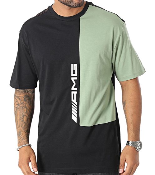 T-shirt homme Puma X Mercedes-Benz AMG Petronas F1 T-shirt en coton élégant T-shirt de sport automobile 621191 01 Noir/Vert