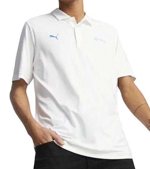 PUMA X Mercedes-Benz AMG Petronas F1 MAPF1 LS Men's Polo Shirt Short Sleeve Shirt 621134 03 White