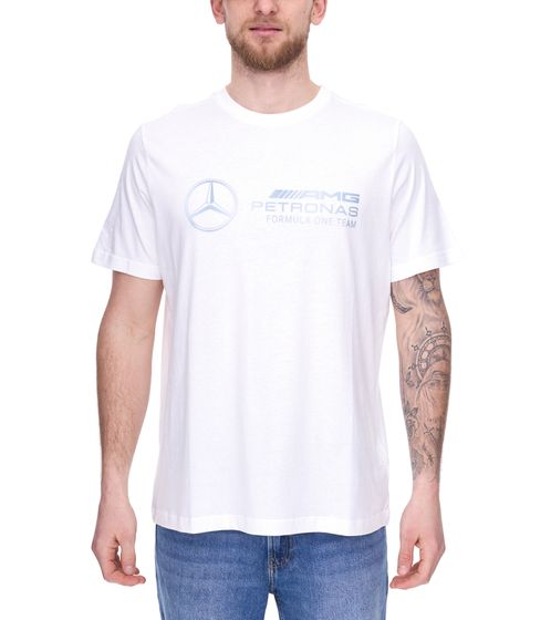 T-shirt Puma X Mercedes-Benz AMG Petronas F1 pour homme, chemise élégante en coton 621157 03 Blanc