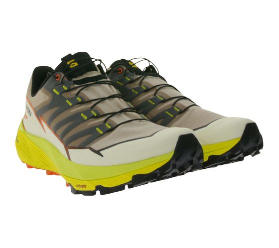 Zapatillas de trail running SALOMON Thundercross para hombre con tacos agresivos de 5 mm Zapatillas de running Zapatillas de running 475231 Beige/Amarillo