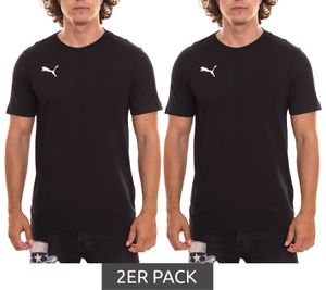 Lot de 2 t-shirts décontractés pour hommes PUMA TeamGoal 23 avec logo brodé en coton pour maillot de football 656578 03 Noir Lot de 2 t-shirts décontractés pour hommes PUMA TeamGoal 23 avec logo brodé en coton pour maillot de football 656578 03 Noir