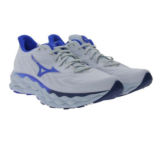 MIZUNO Wave Sky 8 Scarpe da Jogging da Donna e da Uomo Scarpe da Corsa con Enerzy Foam J1GC240201 Grigio/Blu