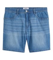 leichte Herren Jeans-Shorts Loose-Fit Denim-Bermuda mit Bequembund kurze Hose aus Bio-Baumwolle in Dunkel-Blau oder Hell-Blau leichte Herren Jeans-Shorts Loose-Fit Denim-Bermuda mit Bequembund kurze Hose aus Bio-Baumwolle in Dunkel-Blau oder Hell-Blau