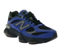 New Balance Sneaker, chaussures élégantes en cuir véritable avec semelle intermédiaire à double densité en jaune fluo/noir ou bleu/noir