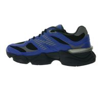 New Balance Sneaker, chaussures élégantes en cuir véritable avec semelle intermédiaire à double densité en jaune fluo/noir ou bleu/noir