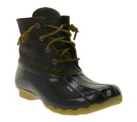 SPERRY Saltwater Damen Boots wasserdichte Stiefelette mit Echtleder und Wave-Siping-Technologie STS88108 STS91176 Schwarz oder Braun SPERRY Saltwater Damen Boots wasserdichte Stiefelette mit Echtleder und Wave-Siping-Technologie STS88108 STS91176 Schwarz oder Braun