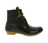 SPERRY Saltwater Damen Boots wasserdichte Stiefelette mit Echtleder und Wave-Siping-Technologie STS88108 STS91176 Schwarz oder Braun SPERRY Saltwater Damen Boots wasserdichte Stiefelette mit Echtleder und Wave-Siping-Technologie STS88108 STS91176 Schwarz oder Braun
