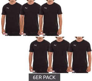 Pack de 6 camisetas PUMA TeamGoal 23 Casual para hombre con logotipo de Puma Camiseta de algodón Fútbol 656578 03 Negro