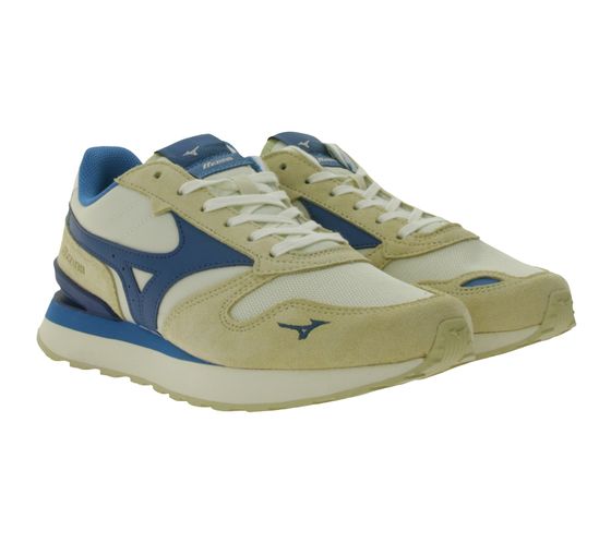 MIZUNO CITY women's and men's running shoes, everyday shoes, leisure sneakers D1GA235212 beige/blue/white