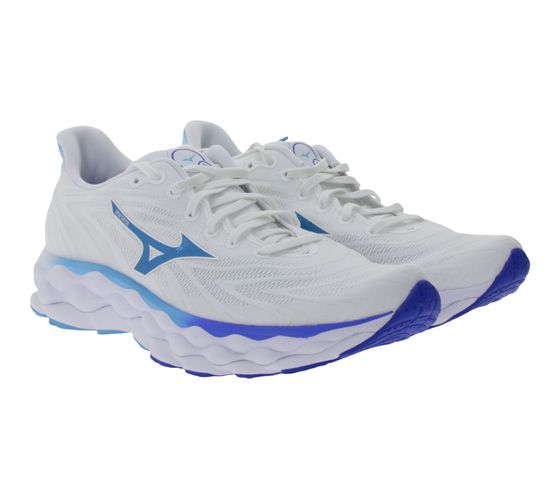 MIZUNO Wave Sky 8 women's and men's jogging shoes running shoes with Enerzy Foam J1GD240221 white/blue